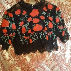 Sheer Floral Shrug